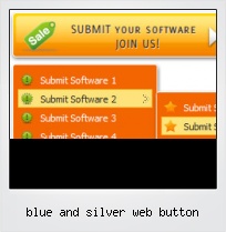Blue And Silver Web Button