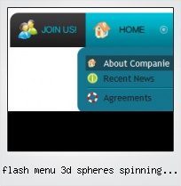Flash Menu 3d Spheres Spinning Buttons