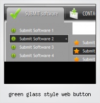 Green Glass Style Web Button