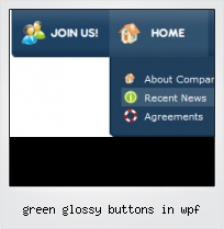 Green Glossy Buttons In Wpf