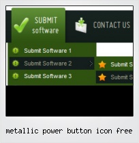 Metallic Power Button Icon Free