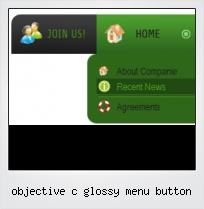 Objective C Glossy Menu Button