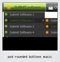 Psd Rounded Buttons Music