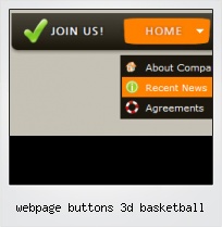 Webpage Buttons 3d Basketball