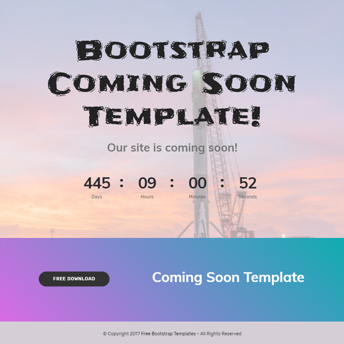 Responsive Bootstrap Coming Soon Templates