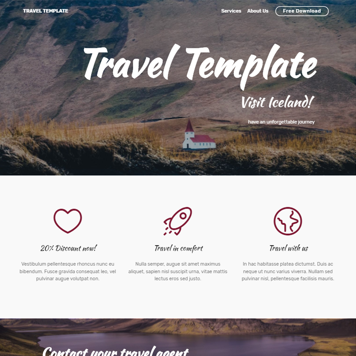 Free Bootstrap Travel Templates