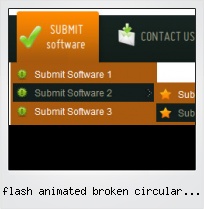 Flash Animated Broken Circular Button