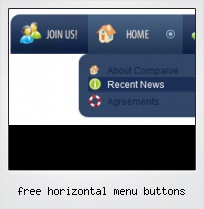 Free Horizontal Menu Buttons