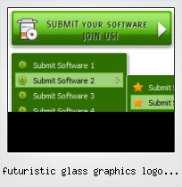 Futuristic Glass Graphics Logo Button