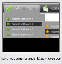 Html Buttons Orange Black Creator