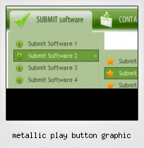 Metallic Play Button Graphic