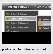 Photoshop Led Blue Encircled Button