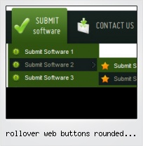 Rollover Web Buttons Rounded Toolbar Dark