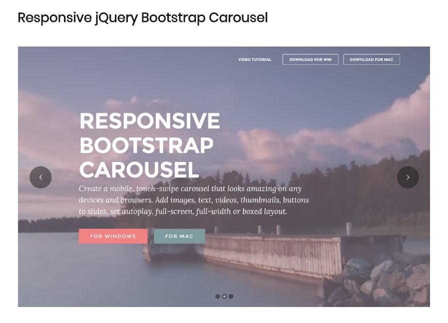  Bootstrap Carousel Video Slider